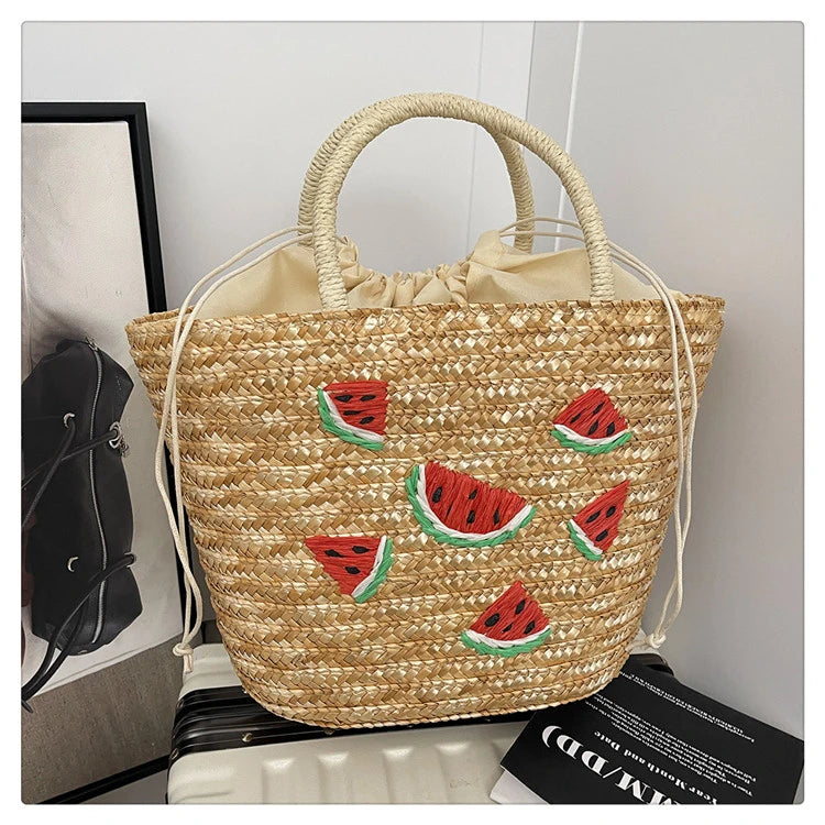 Casual Sweet Tote Bags | Perfect Straw Embroidery Shoulder Bag