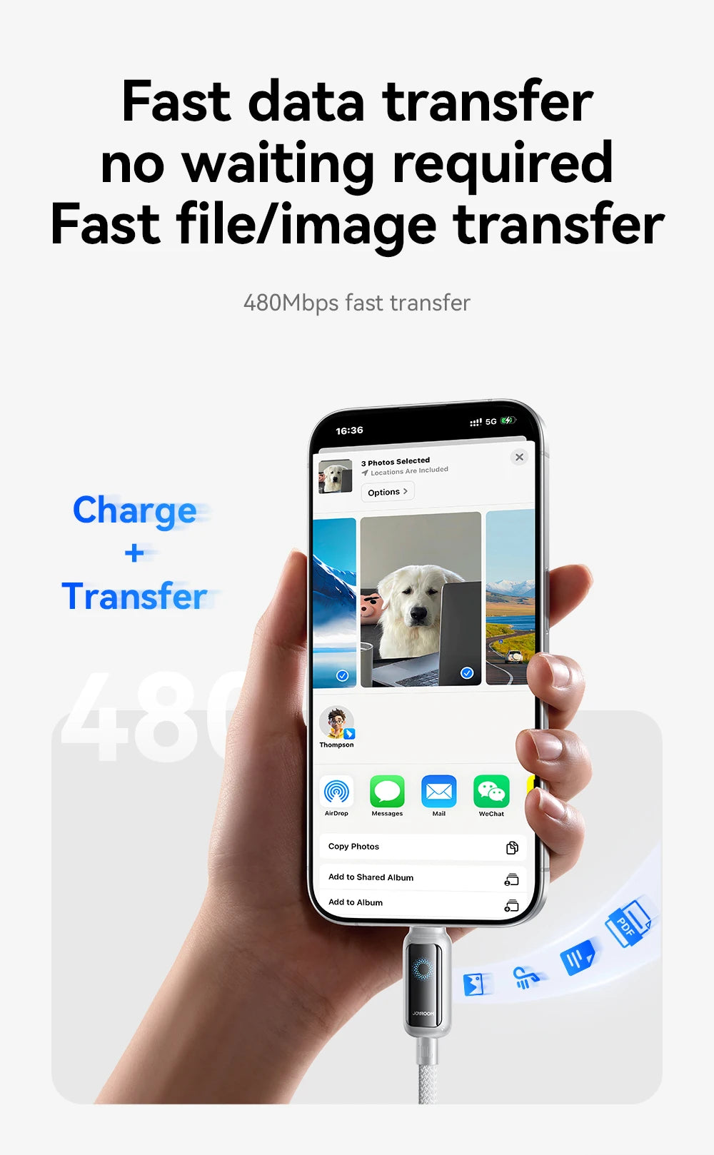 100W Fast Charge USB C Cable | Automatic Power Off Charging