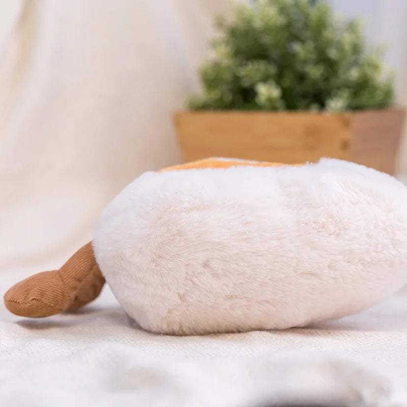 Cute Breakfast Egg Plush Pillow | Soft Food Doll Toy & Decor