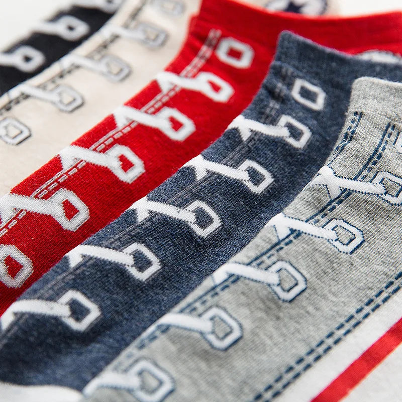 Men's Casual Denim Pattern Socks | Stylish Ankle Comfort