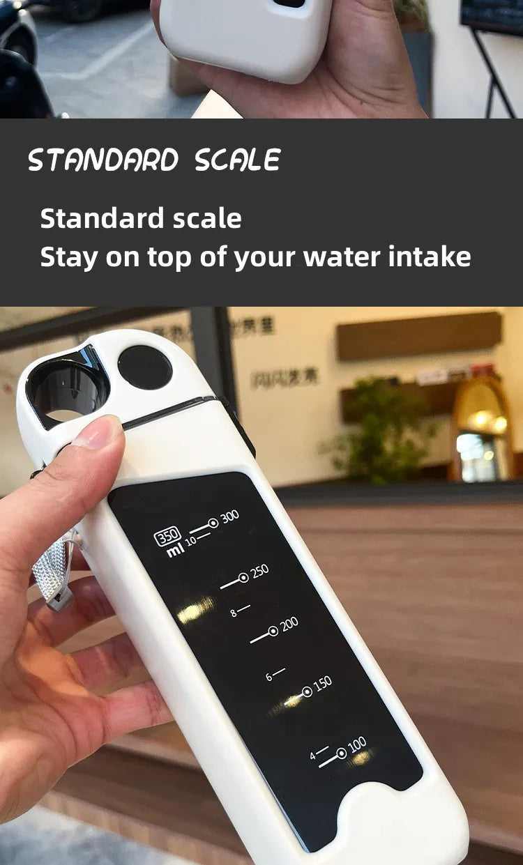 Cute Portable Plastic Straw Water Bottle | Eco-Friendly Design