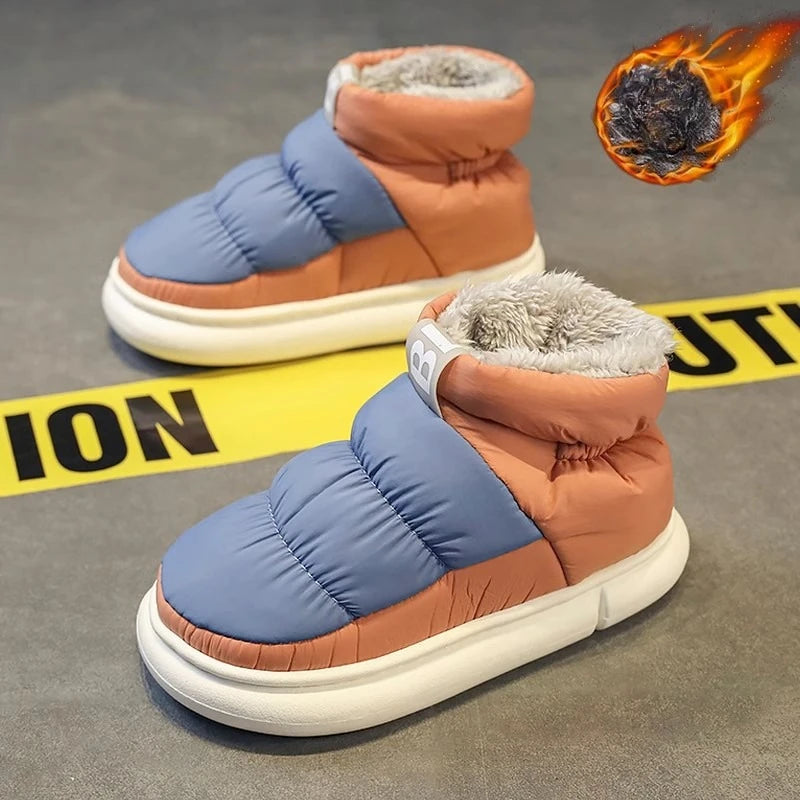 Men's Warm Plush Snow Boots | Cozy Mid-Calf Winter Footwear