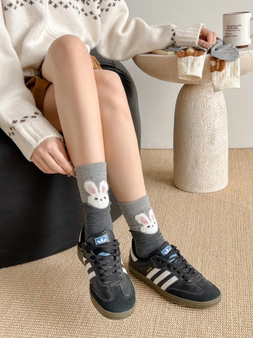 Cute Cartoon Animal Socks for Women | Kawaii Mid-Calf Style