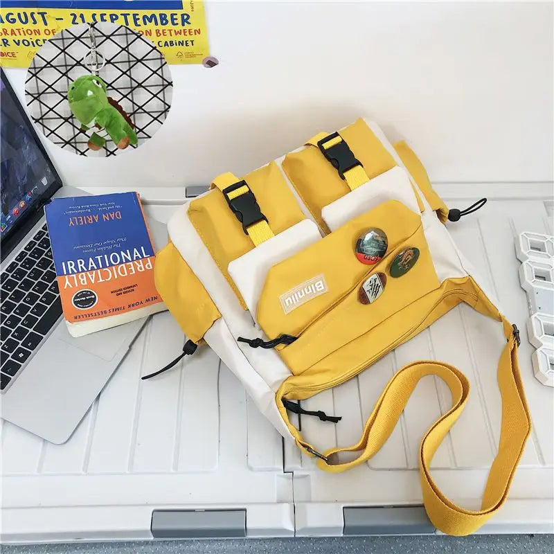 Stylish Waterproof Nylon Messenger Bag | Unisex Crossbody Satchel