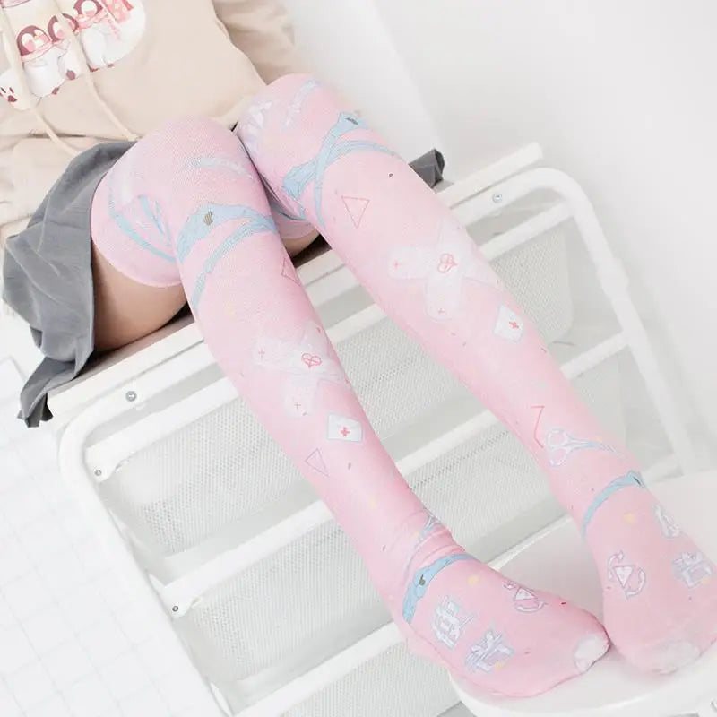 Cute Japanese Lolita Over The Knee Stockings for Women