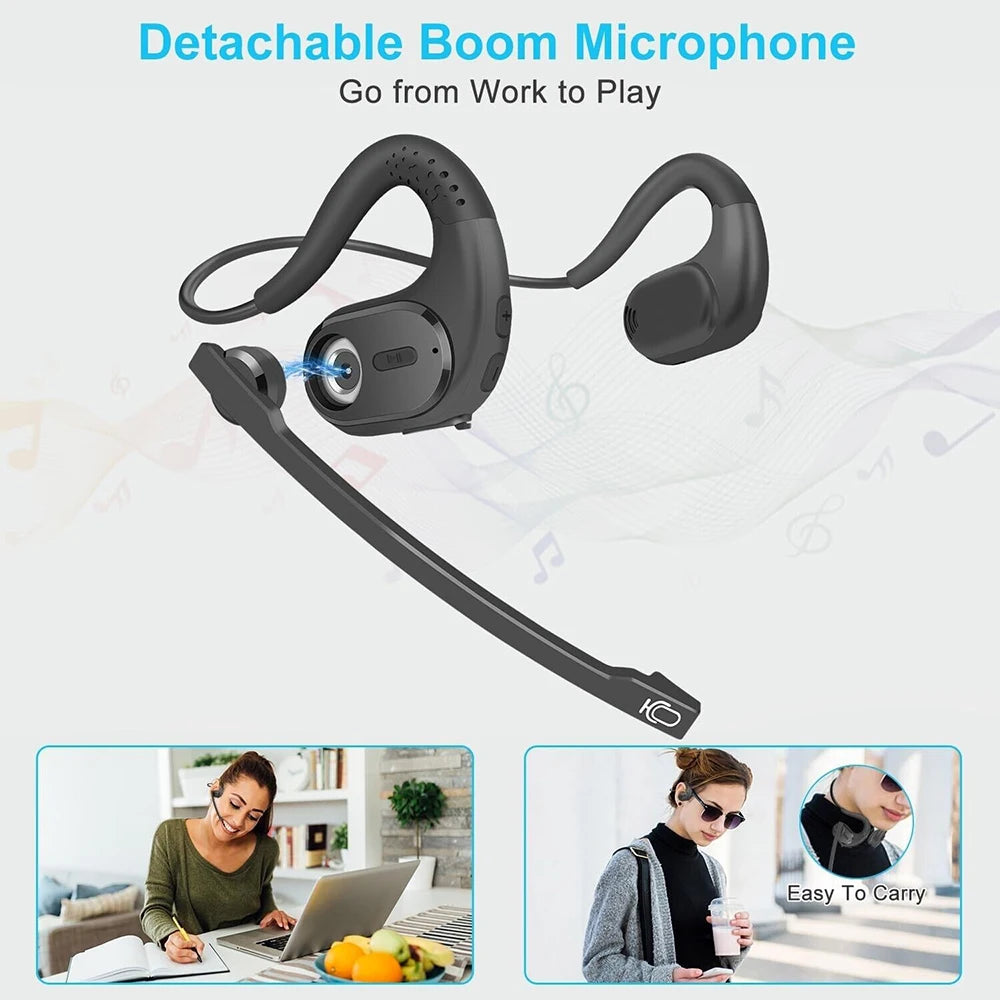 Bluetooth 5.3 Waterproof Open Ear Sports Headphones | Wireless Comfort