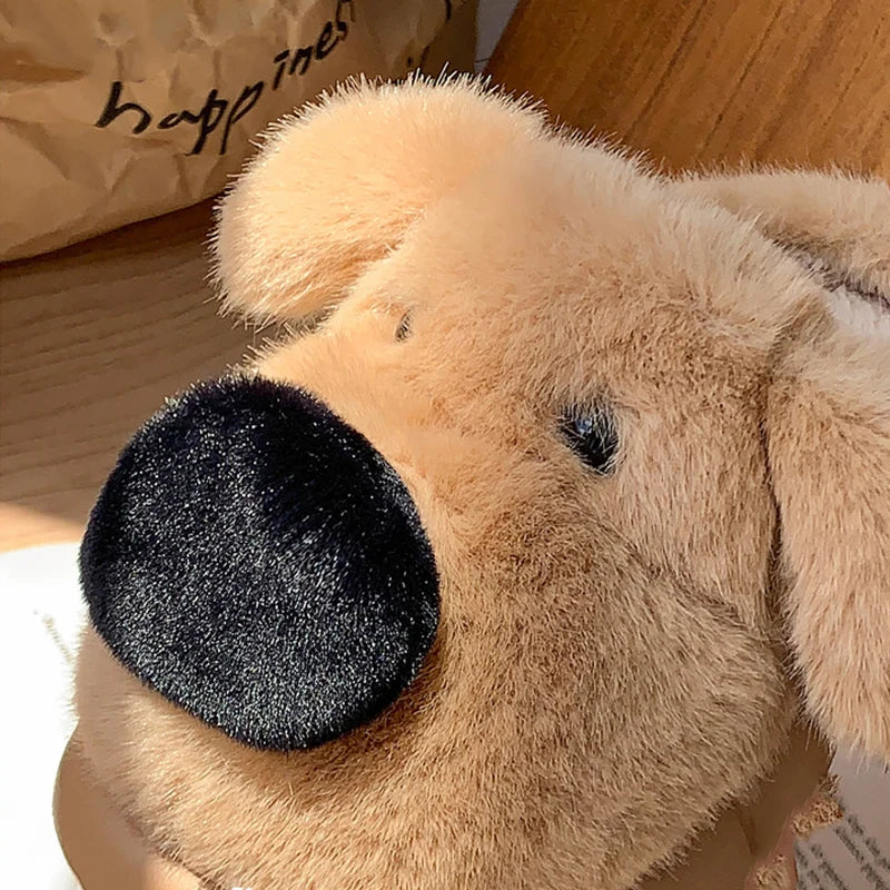 Children's Cartoon Puppy Plush Slippers | Cozy Warm Home Slides
