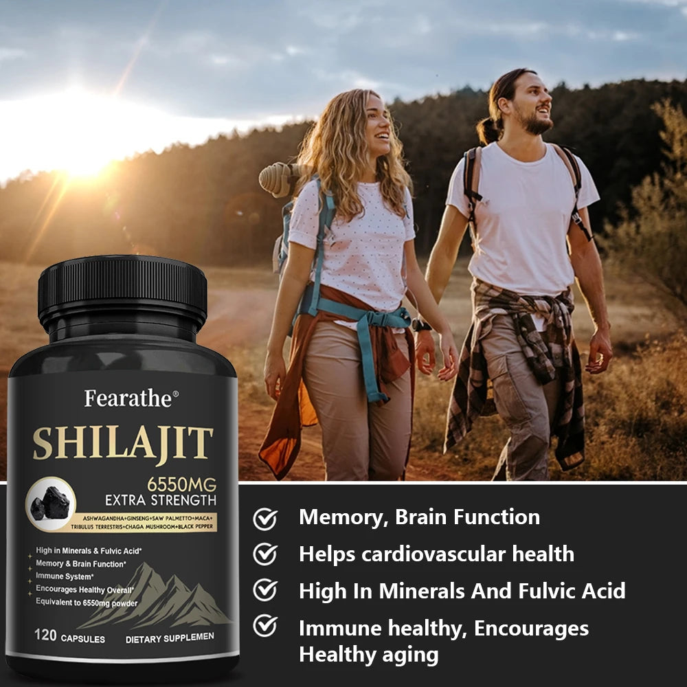 Shilajit Ginseng Maca Capsules | Energy, Endurance & Wellness