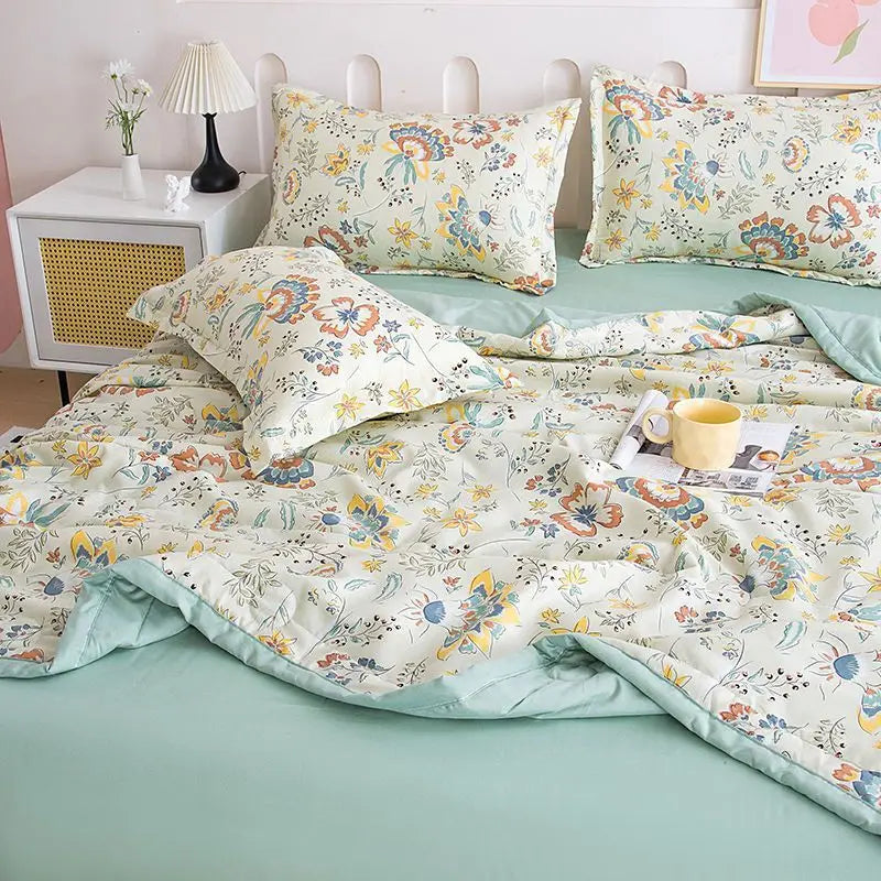 Comfortable Summer Cool Quilt Set | Lightweight Breathable Comforter