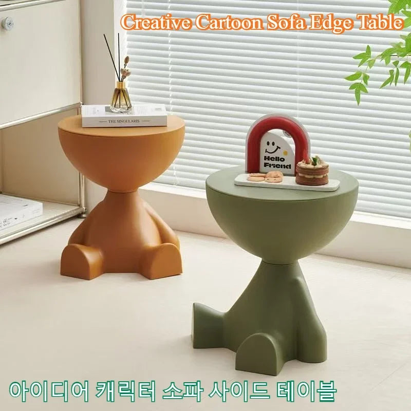 Light Luxury Cartoon Sofa Edge Coffee Table | Creative Side Table