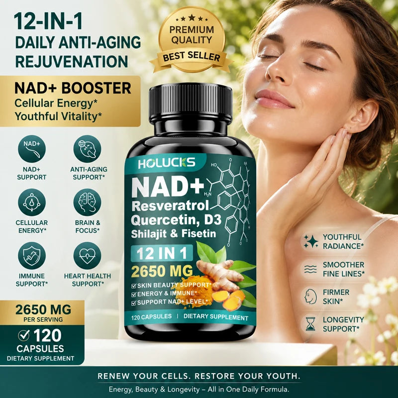 NAD+ Capsules with Resveratrol | Enhance Energy & Skin Health