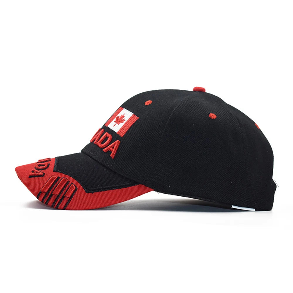 Embroidered Canada Flag Baseball Cap | Stylish Snapback Hat for All