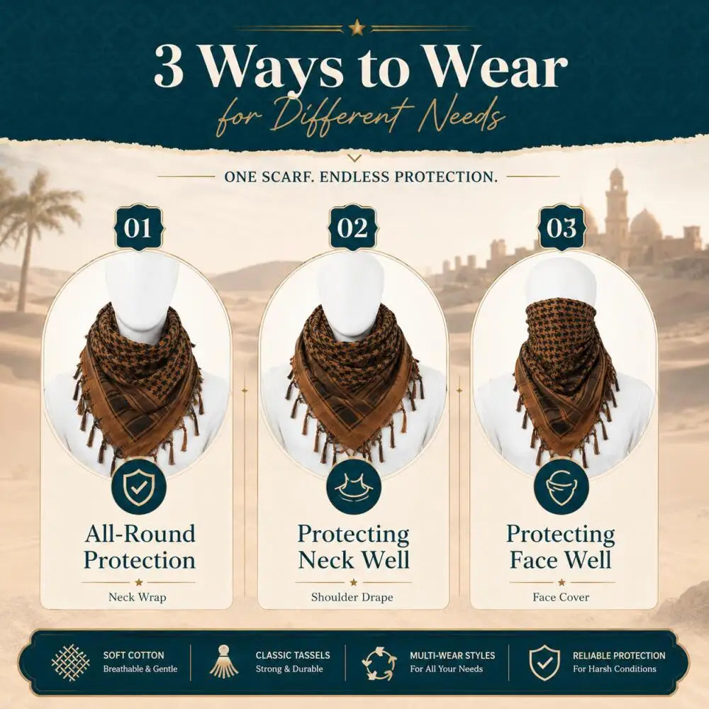 Men's Tactical Desert Head Wrap Scarf | Functional & Stylish