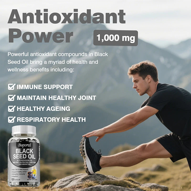 Premium Black Seed Oil Capsules | Immune Health & Wellness Support