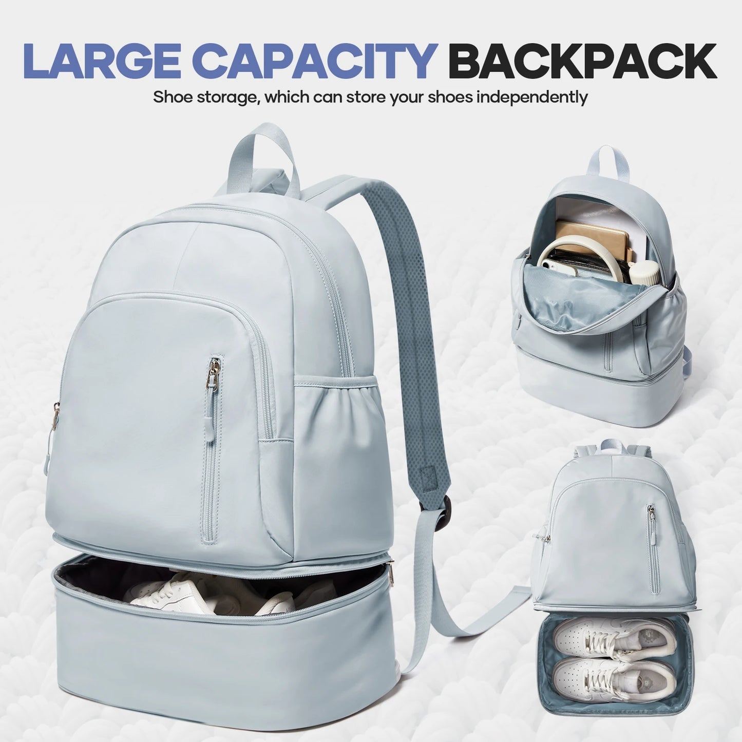 Versatile Sports Backpack | Waterproof Travel Bag with Shoe Compartment