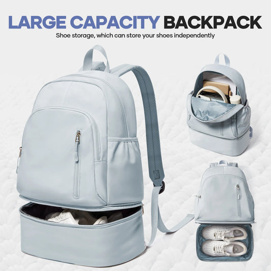 Versatile Sports Backpack | Waterproof Travel Bag with Shoe Compartment