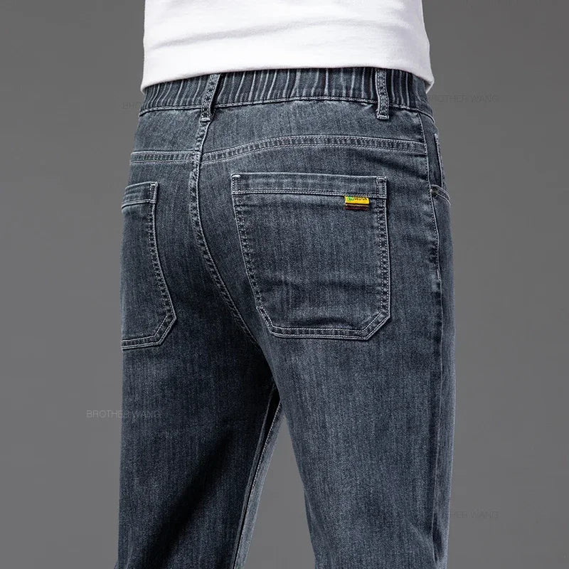 Men's Casual Loose-Fit Straight Jeans | Comfortable Everyday Denim