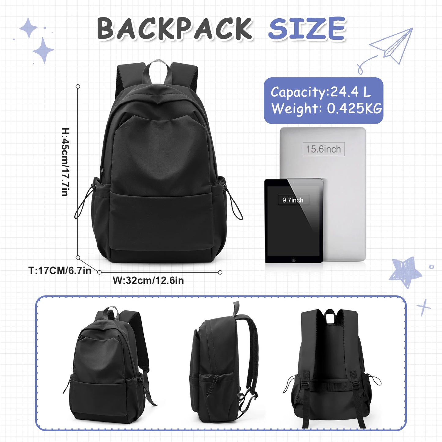 Stylish Lightweight Unisex Backpack | Perfect for School & Travel