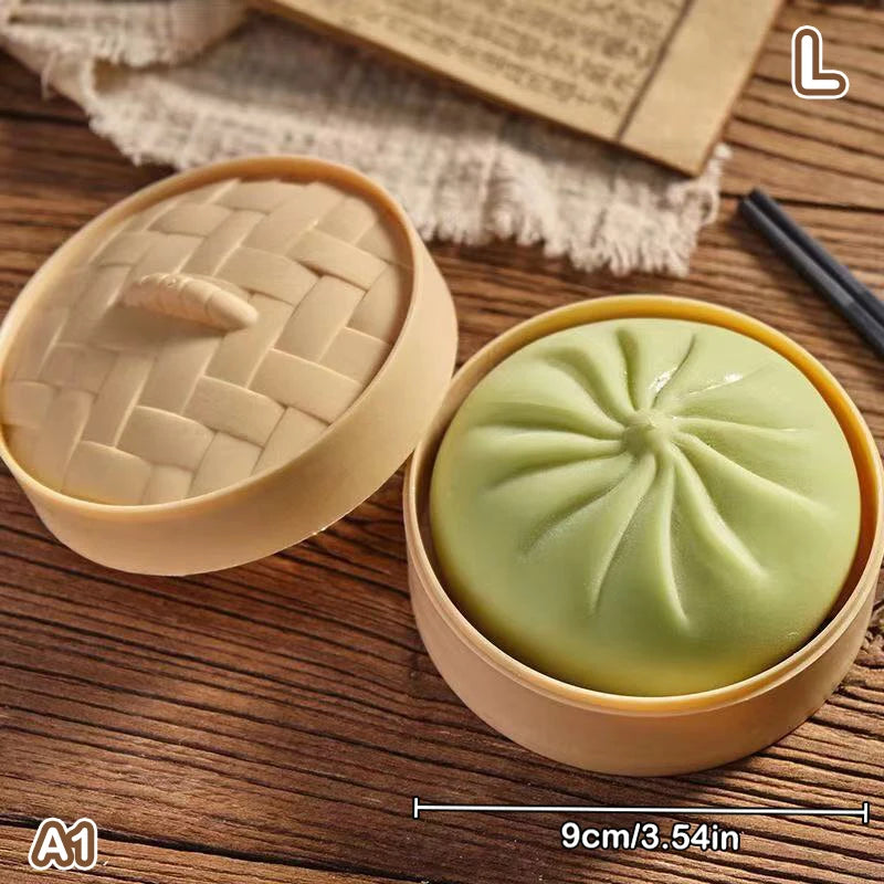 Giant Dumpling Squeeze Toys Anxiety Relief Fidget Toy Simulation Food Steamed Stuffed Bun Squeeze Decompression Dough Toy〔Nest〕