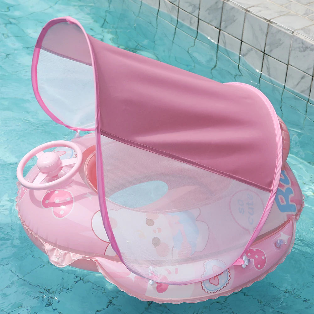 Detachable Sunshade Pool Float | Inflatable Swim Fun for All Ages