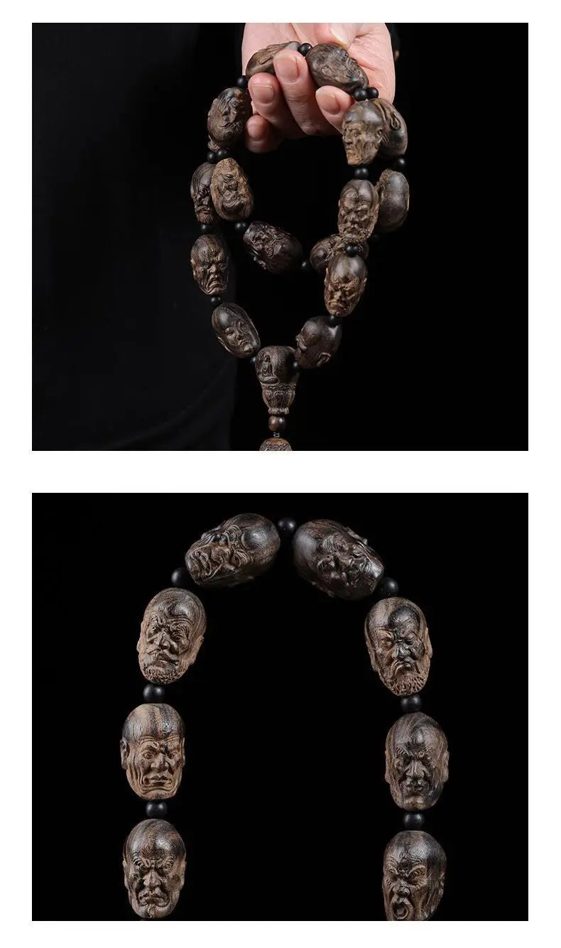 Handcrafted Wooden Buddha Bracelet | Artisan Carved Jewelry