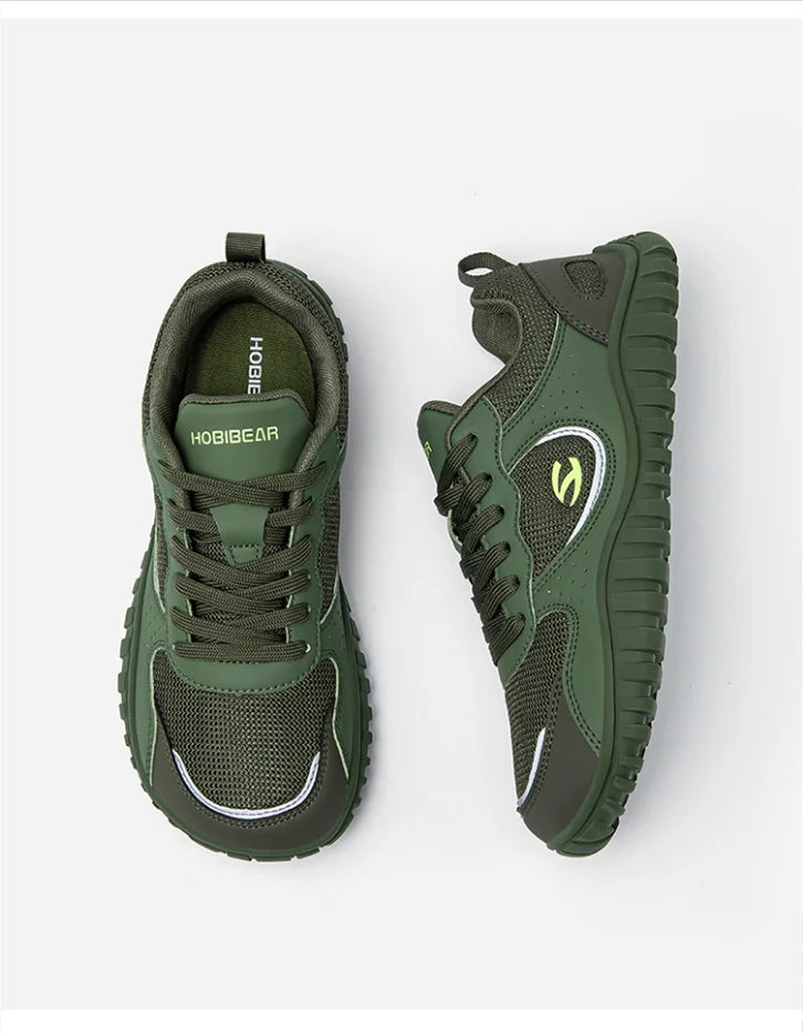 Unisex Wide Toe Sneakers | Comfortable Lace Up Walking Shoes
