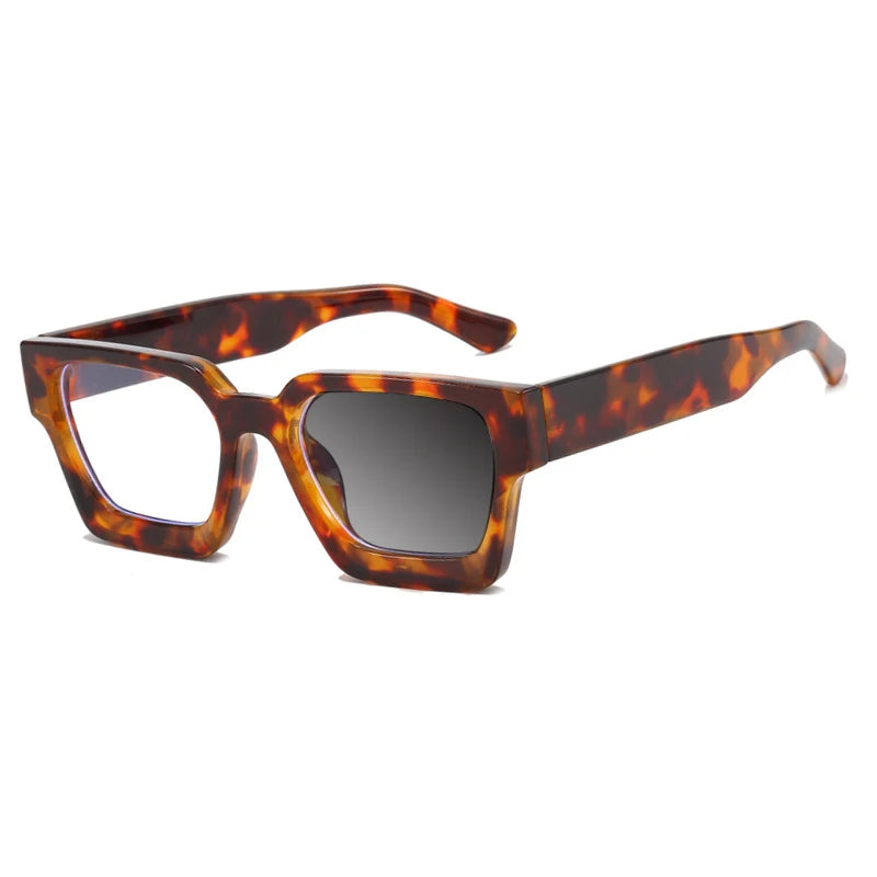 Stylish Square Concave Frame Blue Light Reading Glasses for Women