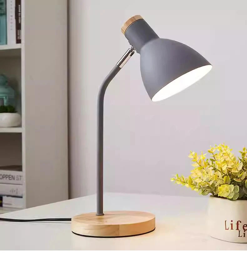 Modern Solid Wood Macaron Table Lamp | Stylish Desk Lighting