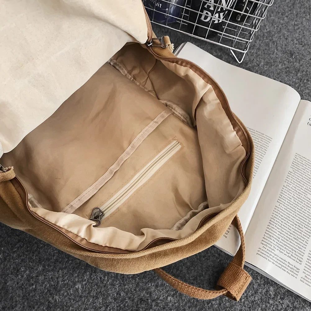 Large Capacity Vintage Canvas Backpack | Stylish Travel Knapsack