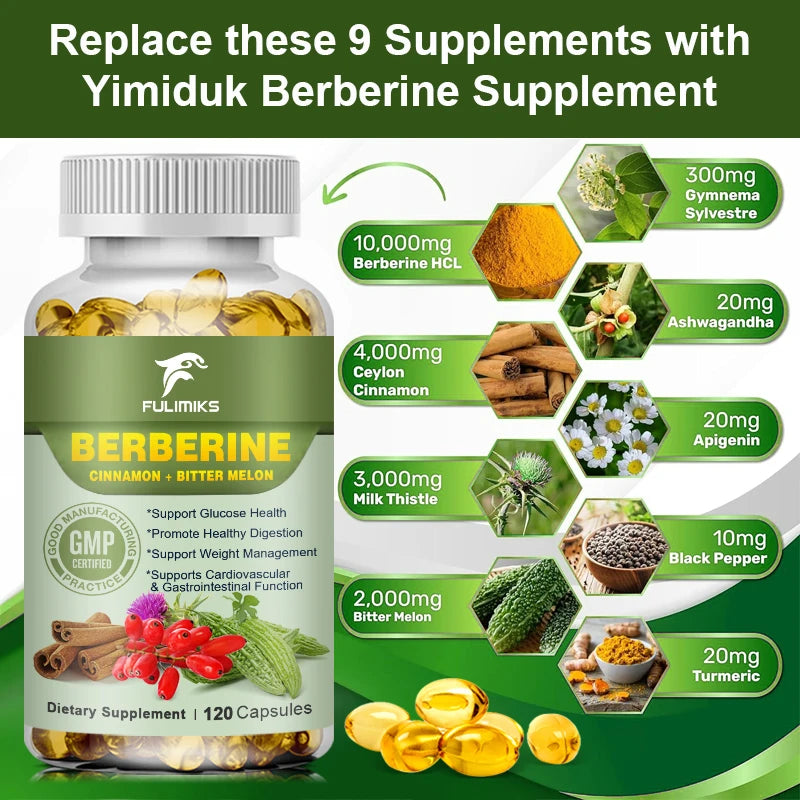 Buy 1 Get 1 Free! Advanced Berberine Supplement for Healthy Living