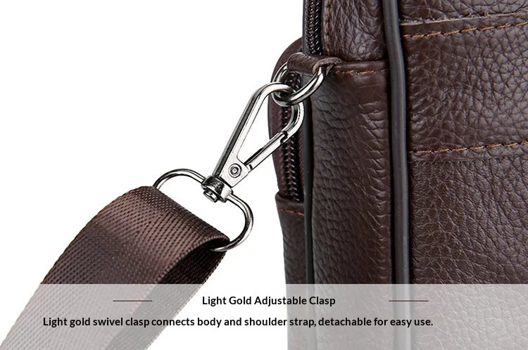Stylish Vertical Genuine Leather Crossbody Bag for Casual Use