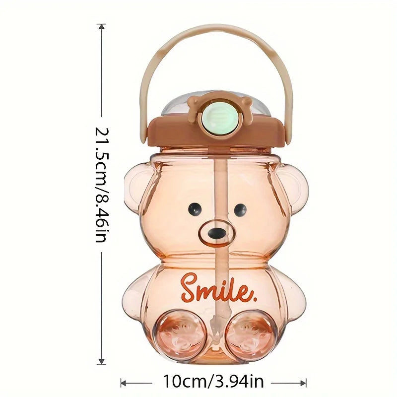Cute Bear Cup Tumbler | Kawaii 1000ml/1400ml Water Bottle