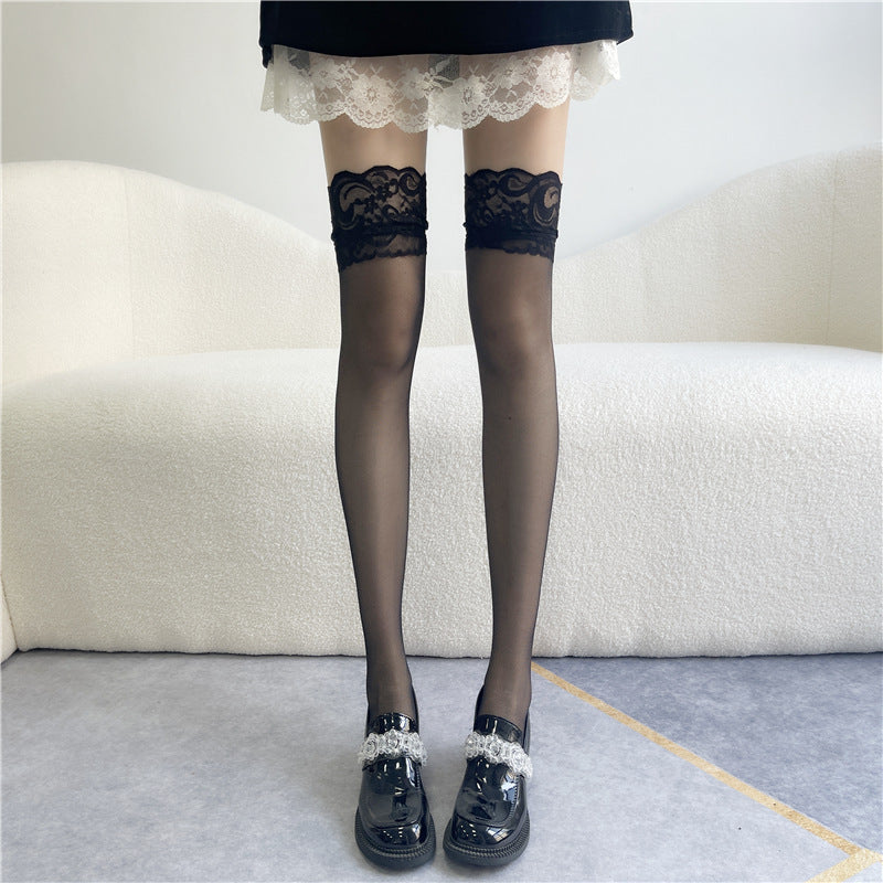 Women's Sexy Lace High Thigh Bow Stockings | Stylish Over-The-Knee