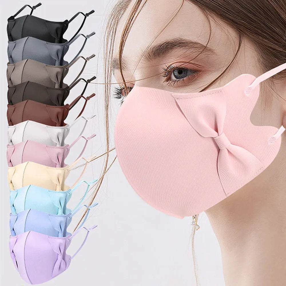 3D Bow Anti-UV Face Mask | Breathable UPF50+ Sunscreen Protection