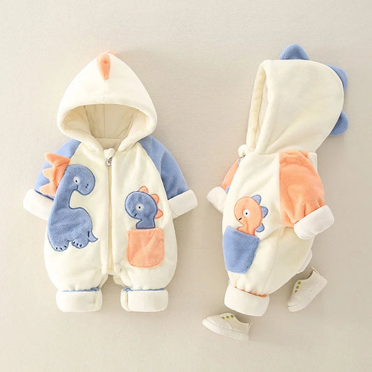 Mamelucos Gruesos de Peluche para Bebés Recién Nacidos | Trajes Acogedores de Invierno de una Pieza