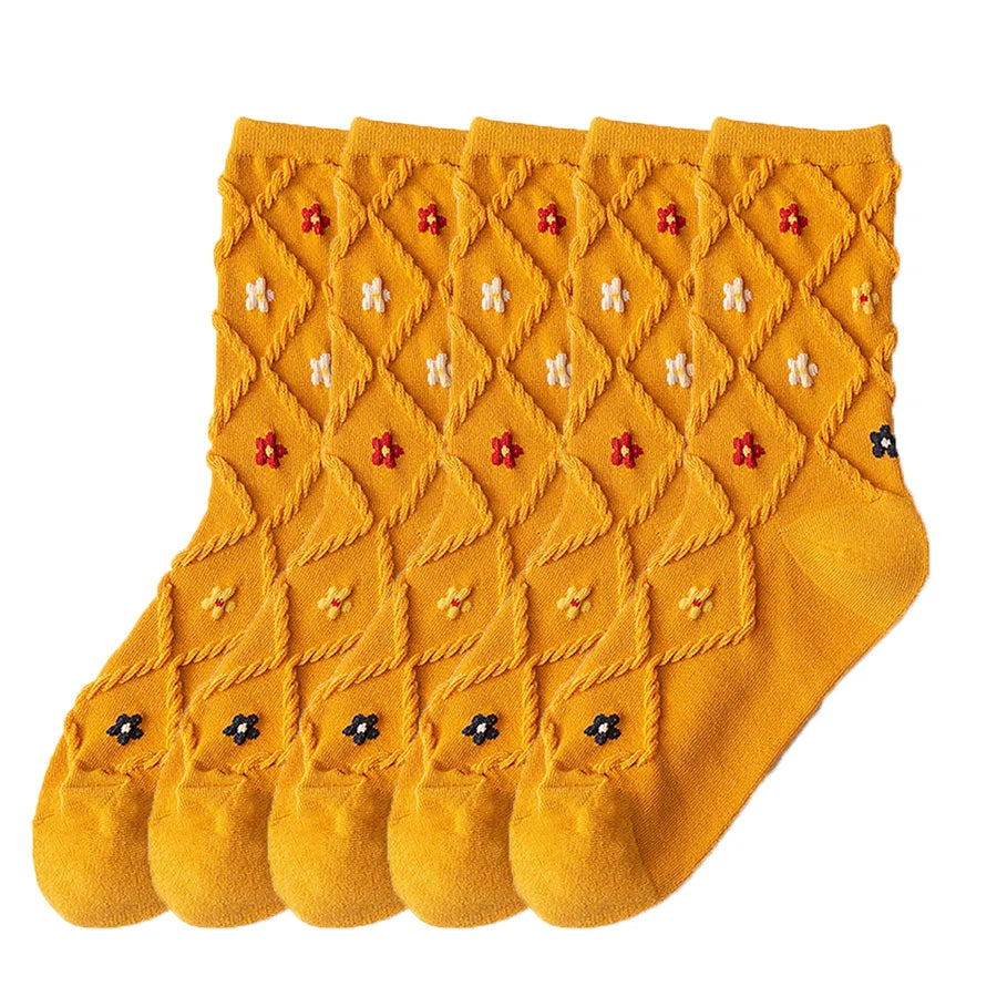 Women's Mid-Calf Floral Socks | Stylish Comfort for Every Occasion