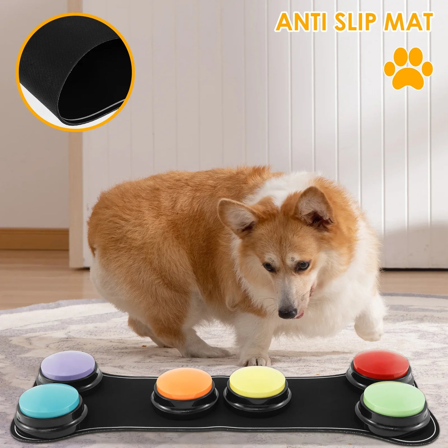 6 botones de comunicación para perros | Herramienta de entrenamiento grabable para mascotas
