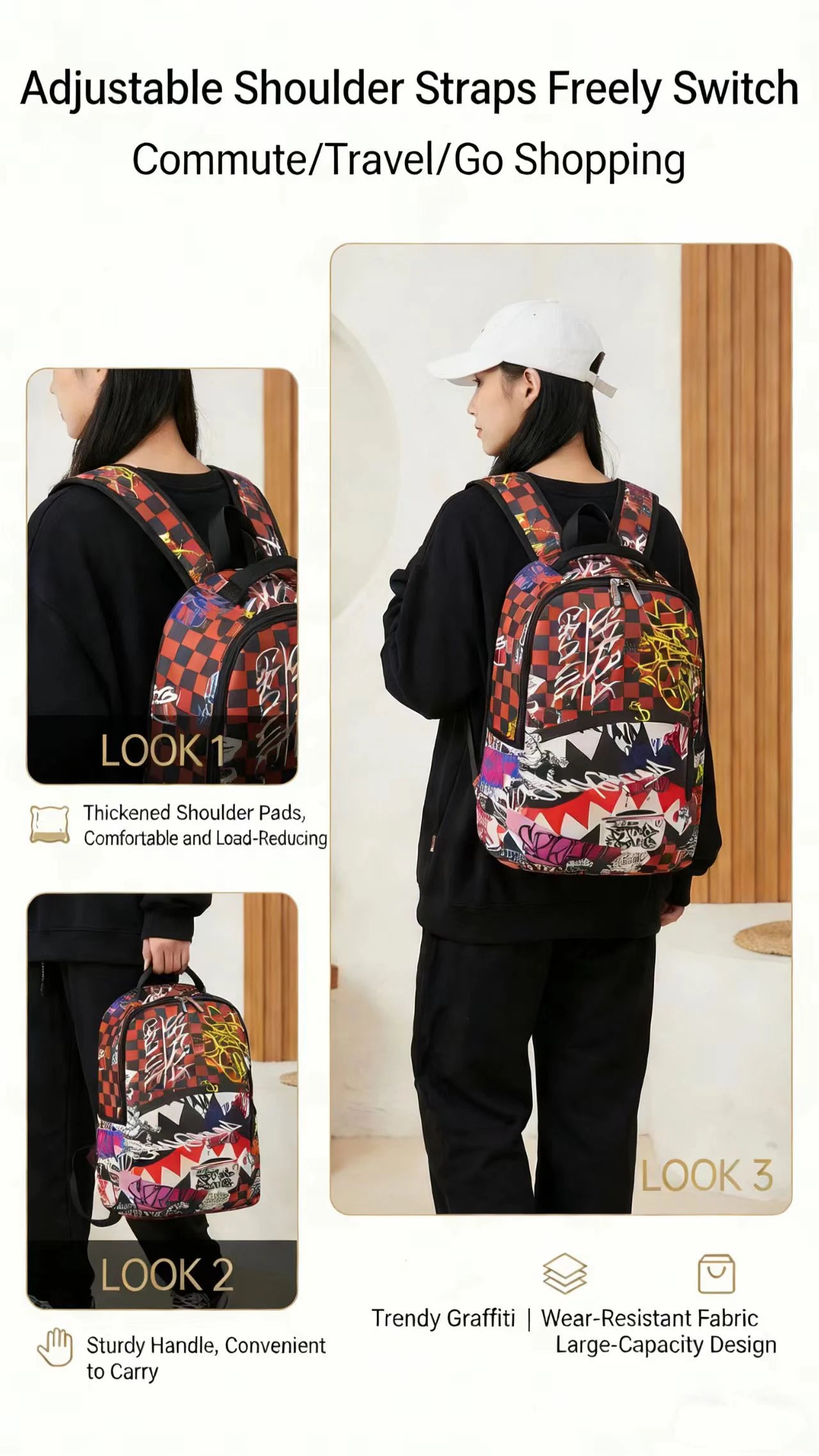 Trendy Large-Capacity Backpacks for Travel & Commuting