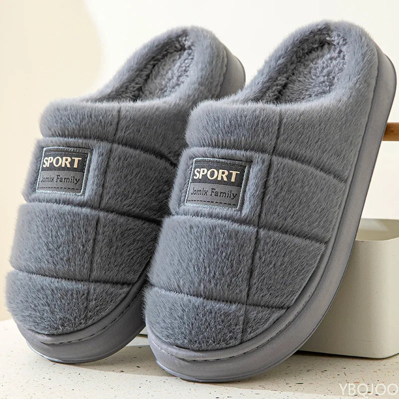 Men's Plush Fleece Slippers | Cozy Warm Indoor House Shoes