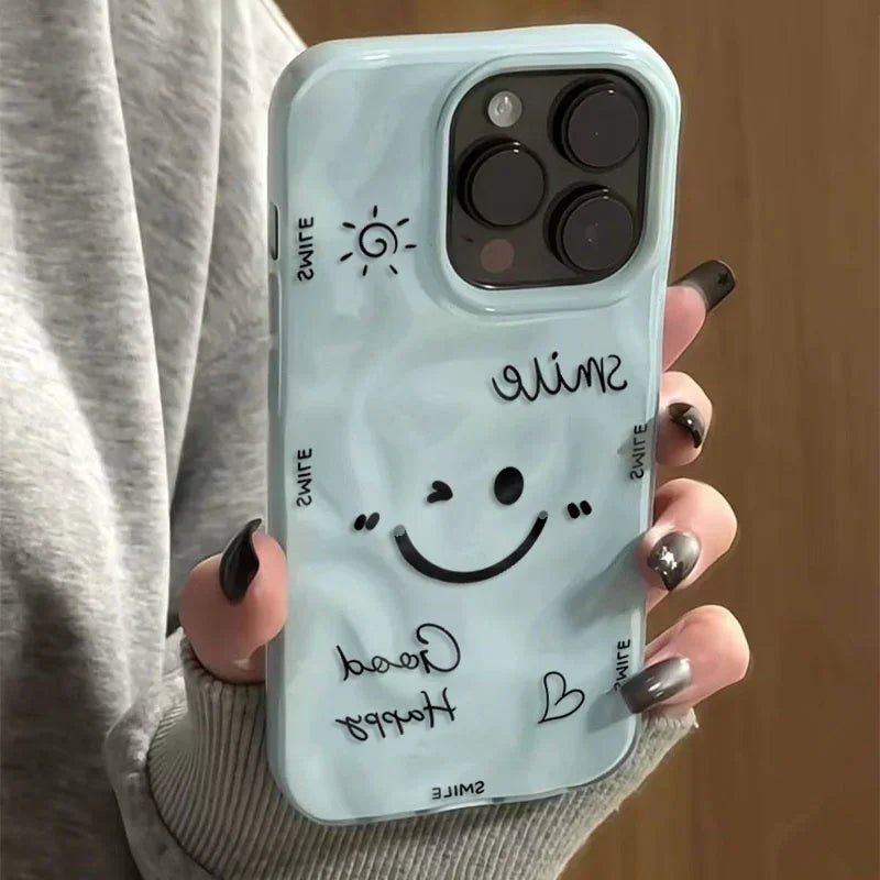 Funny Cartoon Face Phone Case | Colorful TPU Cover for iPhone