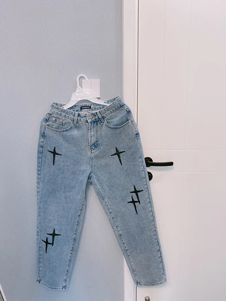 Men's Casual Wide Leg Jeans | Trendy Streetwear Denim Pants
