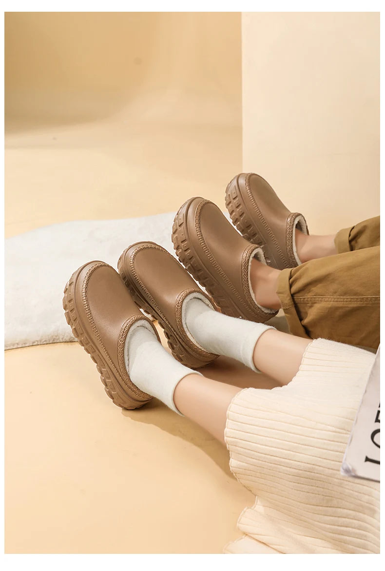 Couples Plush Cotton Slippers | Cozy Winter Indoor Shoes