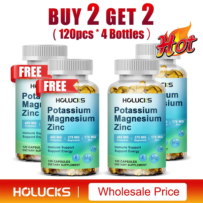 Potassium Magnesium Zinc Capsules | Bone & Heart Health Support