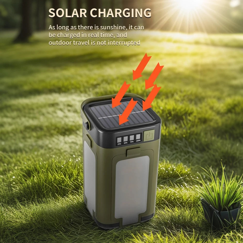 Rechargeable Waterproof Solar Camping Lantern | Portable & Foldable
