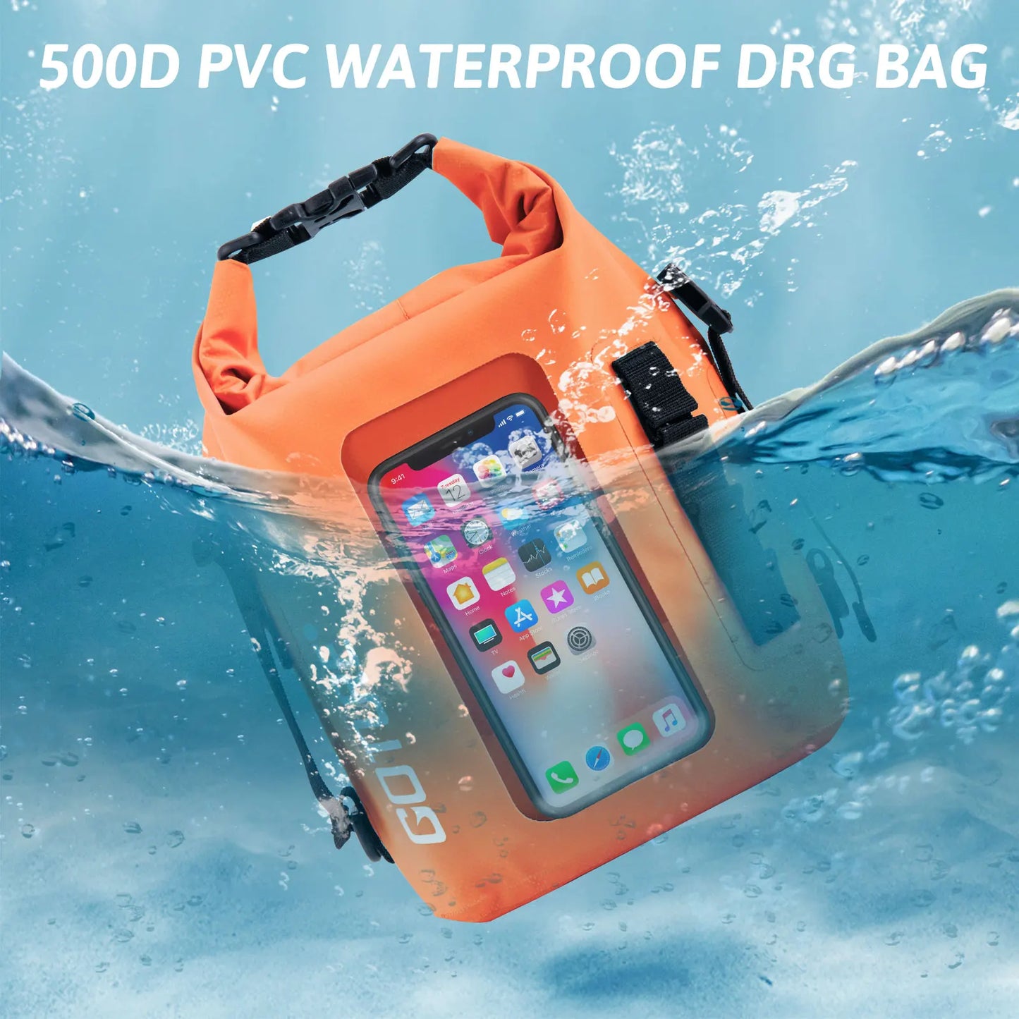 5L Waterproof Dry Bag with Clear Phone Window | Perfect for Outdoor Fun