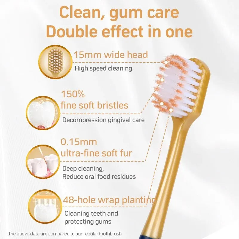6PCS Soft Bristled Toothbrush Set | Gentle Gum Care & Whitening