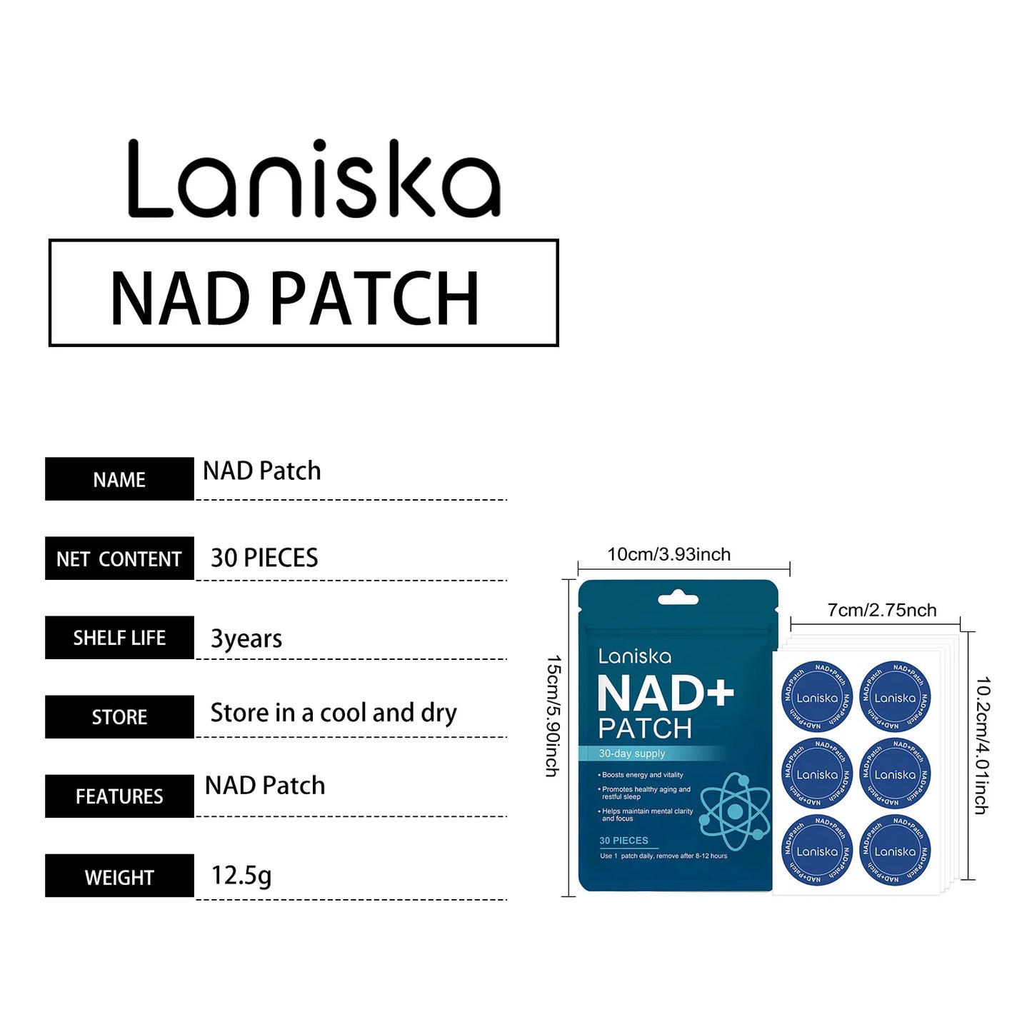 Gentle Breathable Skin Nourishing NAD+ Body Care Patch