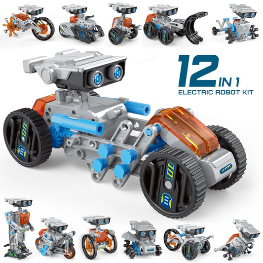 12-in-1 STEM Robot Kit | Educational DIY Science Toy for Kids