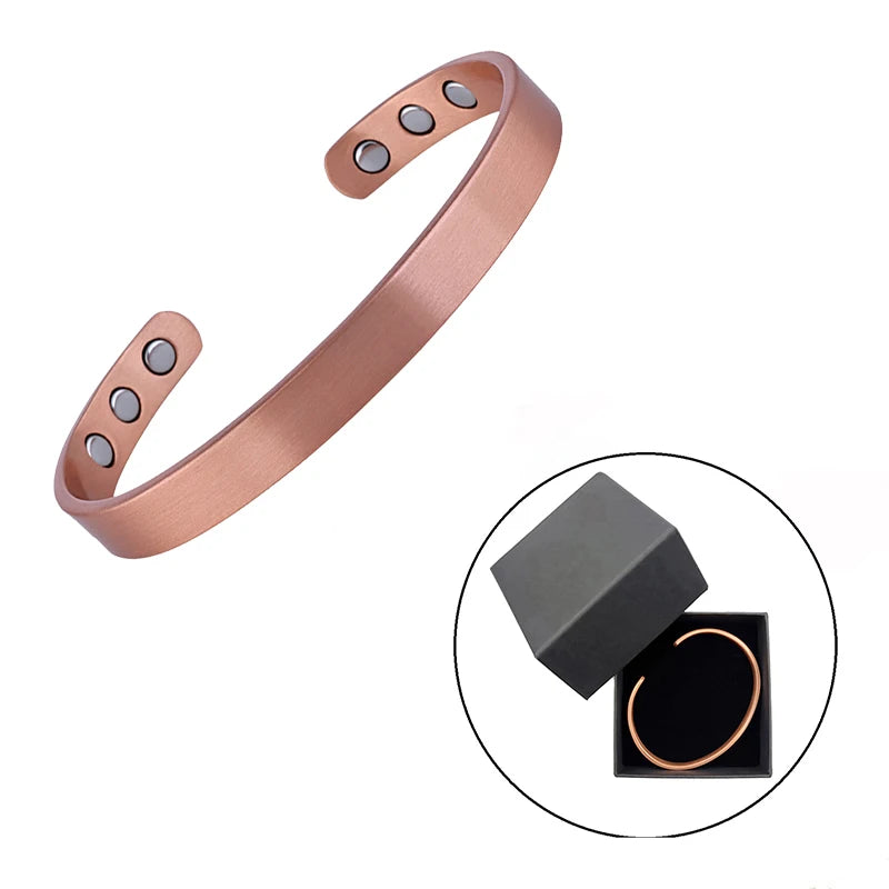 Pure Copper Magnetic Bracelets & Rings for Health & Style