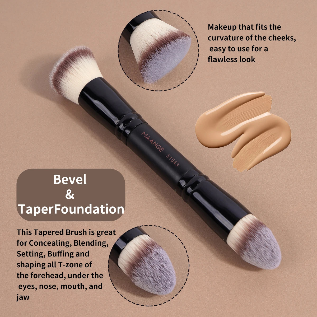 5pcs Makeup Brush Set | Essential Brushes for Stunning Beauty Looks